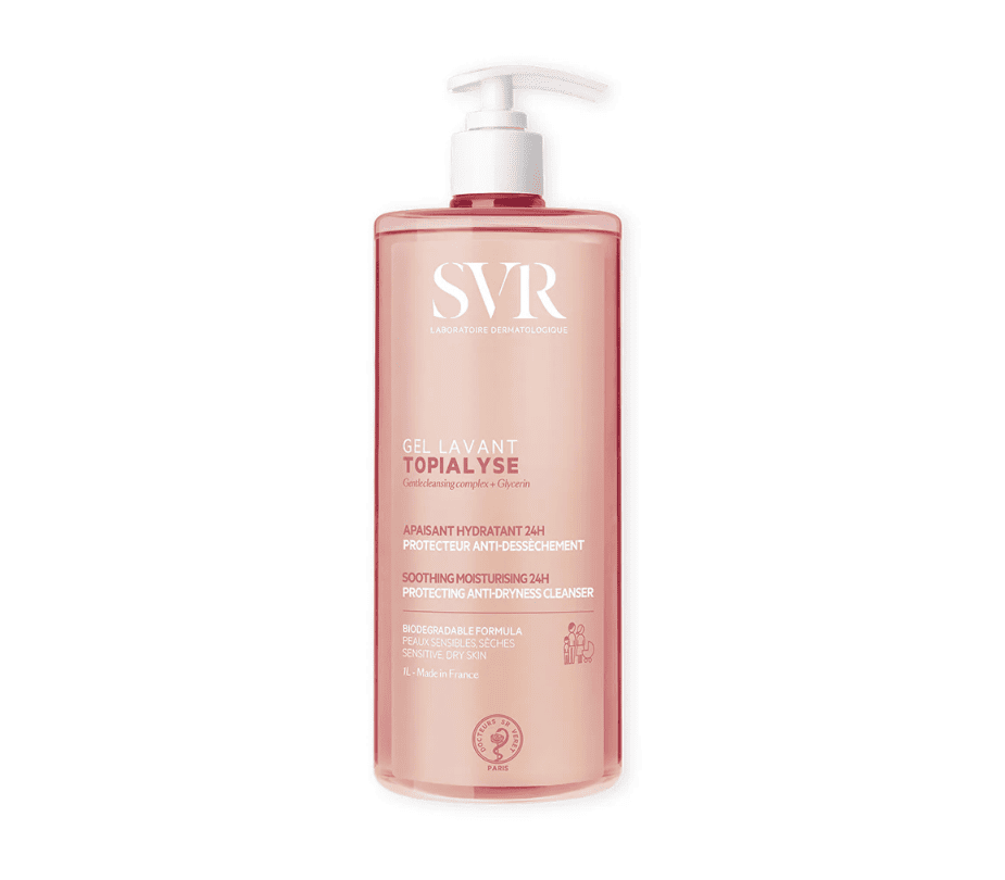 SVR TOPIALYSE GEL LAVANT GEL LIMPIADOR CARA CUERPO PIEL NORMAL 1L - DermaHope Perú