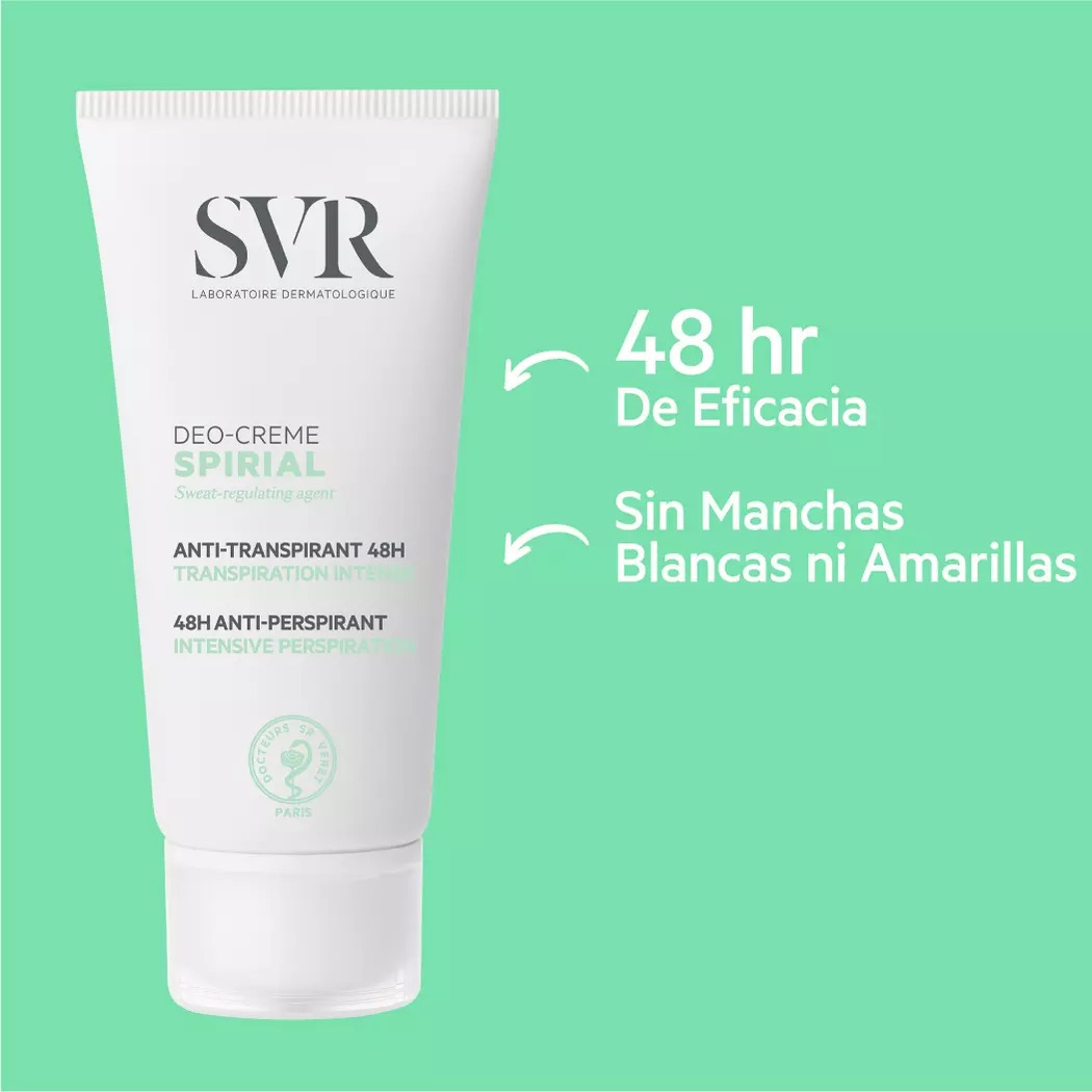SVR SPIRIAL DEO CREME ANTITRASPIRANTE 50ML - Rosderma Perú