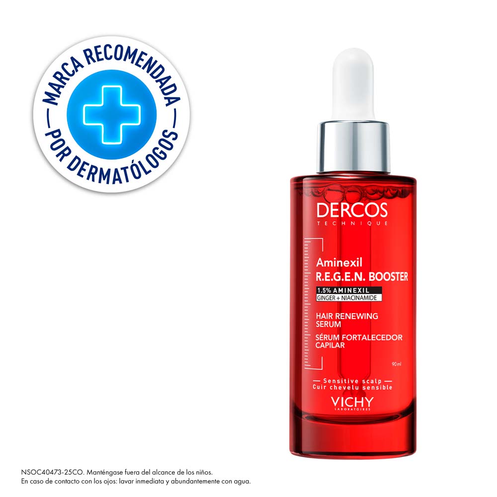 VICHY DERCOS SERUM CAPILAR ANTICAIDA AMINEXIL REGEN BOOSTER 90 ML - Vider Salud Perú