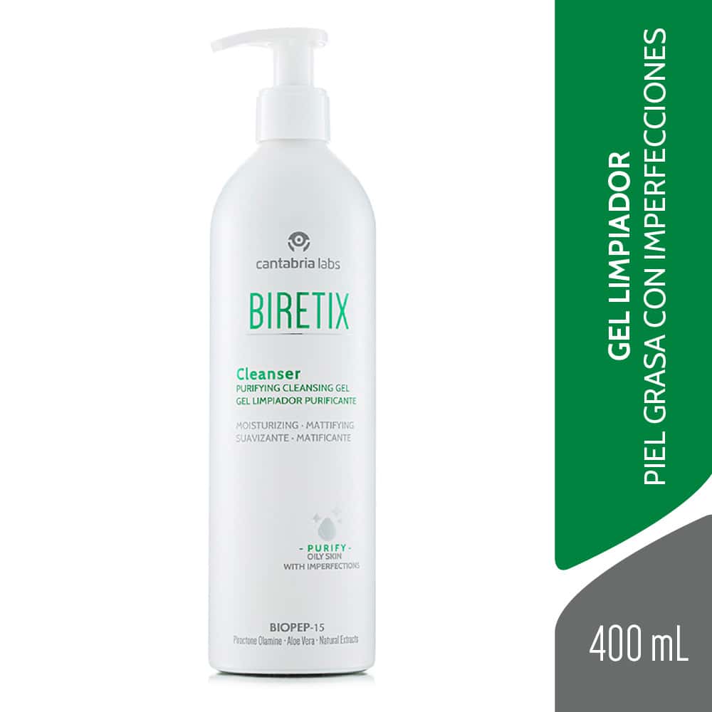 BIRETIX CLEANSER GEL LIMPIADOR PURIFICANTE 400ML - Vider Salud Perú