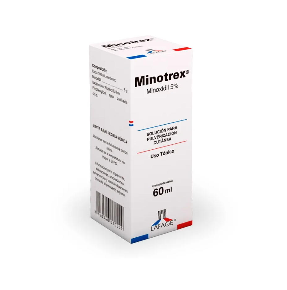 MINOTREX MINOXIDIL5% SOLUCIÓN PARA PULVERIZACION CUTANEA 60ML - Vider Salud Perú