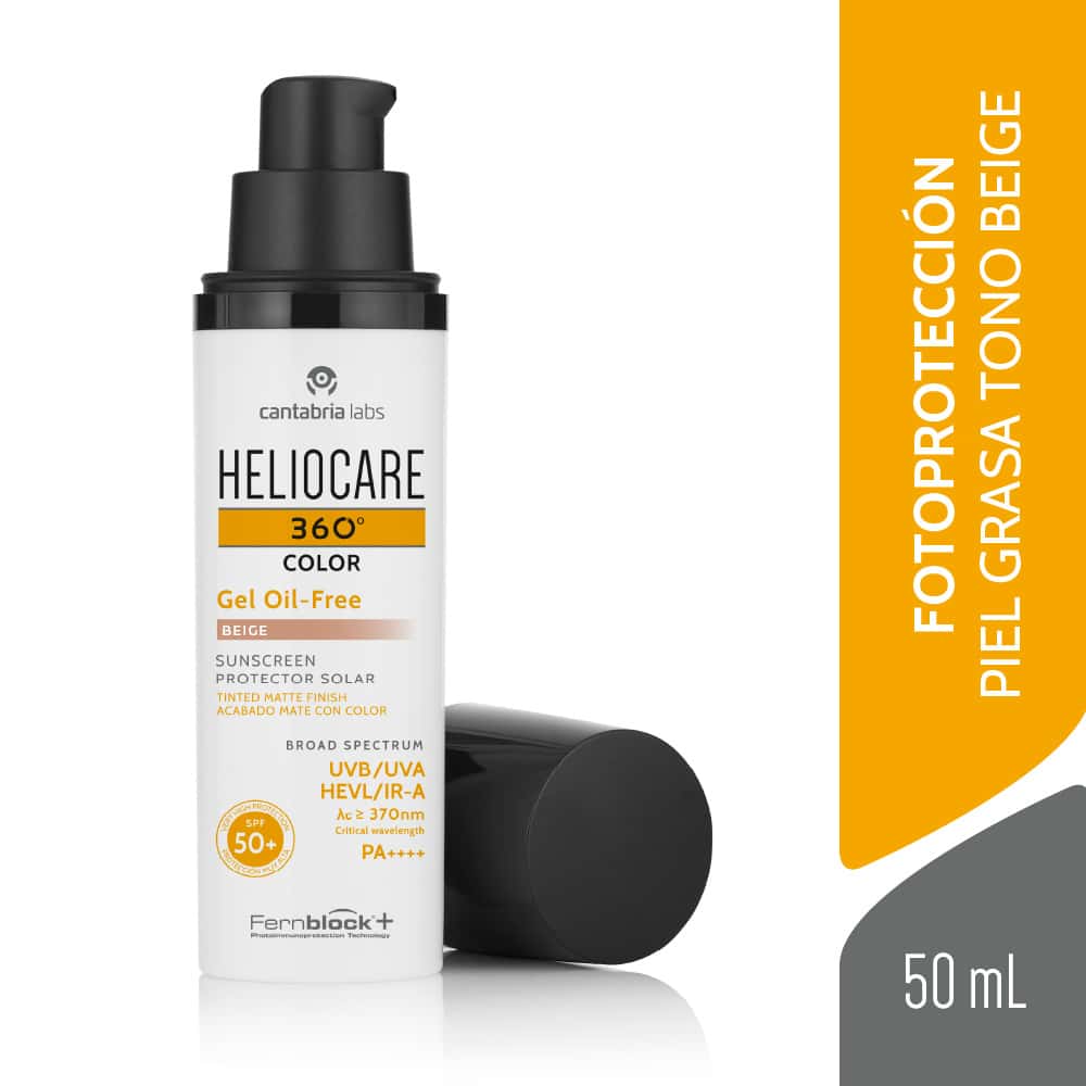 HELIOCARE 360 GEL OIL FREE COLOR BEIGE SPF50+ 50ML - Vider Salud Perú